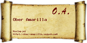 Ober Amarilla névjegykártya